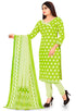 Parrot Green Pure Jaipuri Cambric Cotton Printed Unstitched Salwar Suit Material