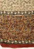 Brown Pure Cambric Cotton Printed Unstitched Salwar Suit Material