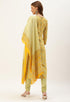 Yellow And Green Pure Cambric Cotton Printed Unstitched Salwar Suit Material