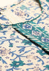 White Pure Cambric Cotton Printed Unstitched Salwar Suit Material