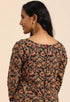 Black Pure Cambric Cotton Printed Unstitched Salwar Suit Material
