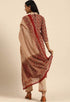 Maroon Pure Cambric Cotton Printed Unstitched Salwar Suit Material