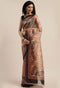 Beige Organza Printed Traditional Saree - Rajnandini