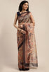 Beige Organza Printed Traditional Saree - Rajnandini