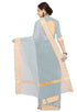 Grey Pure Cotton Printed Traditional Saree