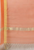 Orange kota Doria Cotton Plain Traditional Saree