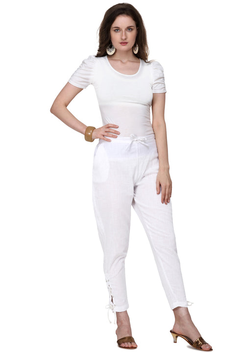 Slub Cotton Regular Fit Trouser Pant