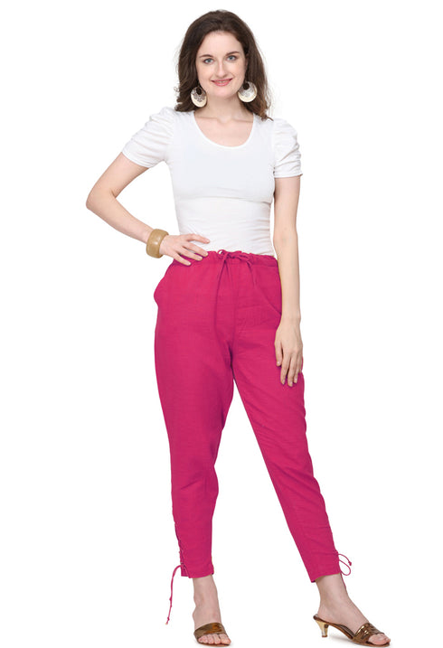 Slub Cotton Regular Fit Trouser Pant
