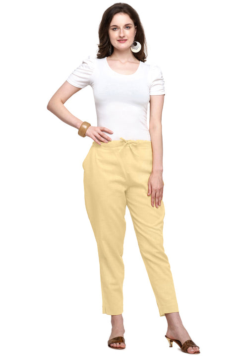 Slub Cotton Regular Fit Trouser Pant