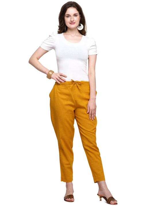 Slub Cotton Regular Fit Trouser Pant