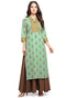 Sage Green Pure Cotton Jaipuri Printed Kurti