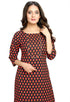Black And Beige Pure Cotton Jaipuri Printed Kurti
