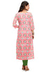 Beige Pure Cambric Cotton Jaipuri Printed Kurti