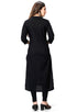 Black Pure Cambric Cotton Jaipuri Embroidered Kurti