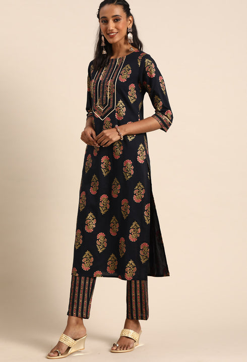 Pure Cambric Cotton Printed Kurta Set With Dupatta
