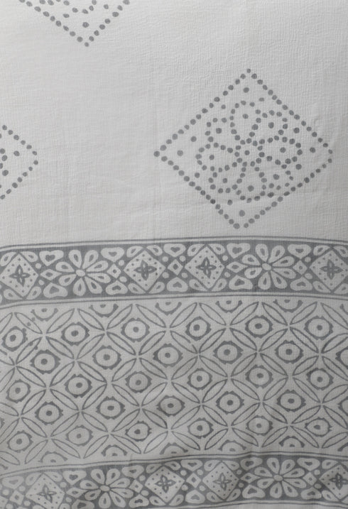 Pure Cambric Cotton Embroidered Kurta Set With Dupatta