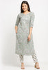 Light Green Pure Cambric Cotton Floral Printed Kurta Set With Dupatta