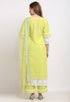Light Green Pure Cambric Cotton Floral Embroidered Kurta Set With Dupatta