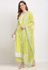 Light Green Pure Cambric Cotton Floral Embroidered Kurta Set With Dupatta