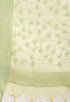 Light Green Pure Cambric Cotton Floral Embroidered Kurta Set With Dupatta