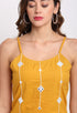 Yellow Pure Cambric Cotton Floral Embroidered Kurta Set With Dupatta