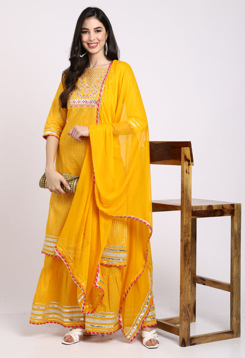 Rajnandini Pure Cotton Kurta Set With Dupatta