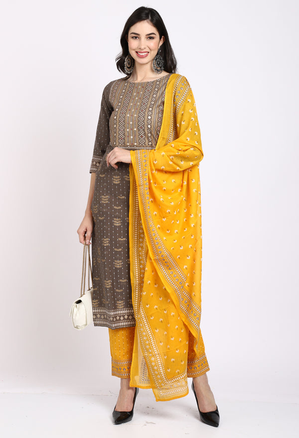 Rajnandini Pure Cotton Kurta Set With Dupatta