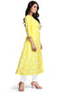Yellow And White Pure Cambric Cotton Printed Kurta With Palazzo