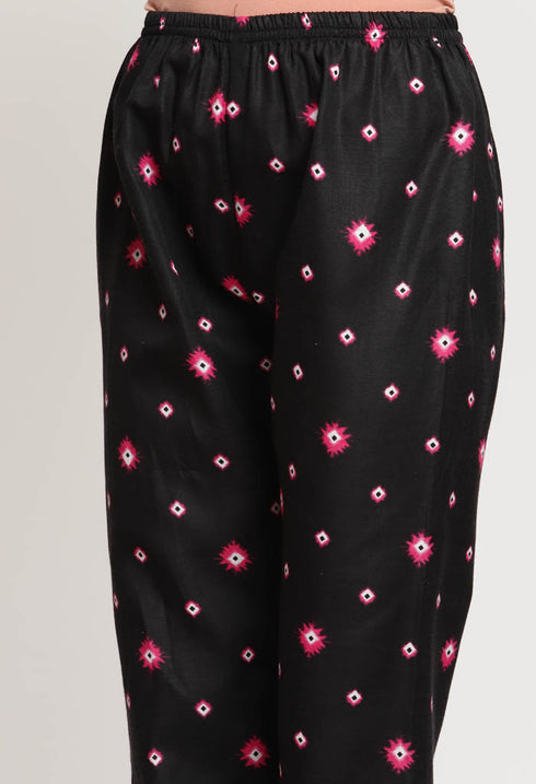 Rajnandini Magenta Cotton Blend Printed Salwar Suit