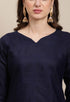 Rajnandini Navy Blue Cotton Blend Printed Salwar Suit