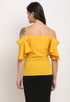 Yellow Polyester Solid Top