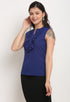 Royal Blue Polyester Solid Top