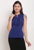 Royal Blue Polyester Solid Top
