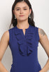 Royal Blue Polyester Solid Top