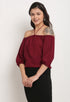 Wine Polyester Solid Top