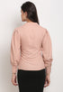 Dusty Pink Polyester Solid Top