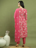 Rajnandini Women's Pure Cotton Floral Printed Kurta & Pant With Dupatta