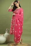 Rajnandini Women's Pure Cotton Floral Printed Kurta & Pant With Dupatta