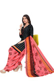 Black & Grey Cotton Blend Printed Ready to Wear Patiala Salwar Suit