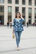 Blue Pure Cotton Jaipuri Printed Short Top