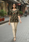 Green Pure Cotton Floral Printed Short Top