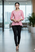 Light Pink Pure Cotton Patch Work Embroidered Short Top
