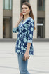 Blue Pure Cotton Jaipuri Printed Short Top