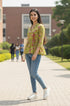Green Vibe Chic Cotton Jaipuri Printed Short Top