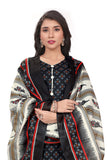 Black Cotton Blend Printed Ready to Wear Patiala Salwar Suit