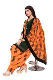 Green Cotton Blend Printed Ready to Wear Patiala Salwar Suit