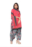 Light Pink Cotton Blend Printed Ready to Wear Patiala Salwar Suit