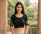 Rajnandini Women's Lycra Embroidered Readymade Blouse(BL1117BLACK0626)