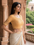 Rajnandini Women's Lycra Embroidered Readymade Blouse(BL1117CHIKU0626)