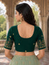 Rajnandini Women's Lycra Embroidered Readymade Blouse(BL1117GREEN0626)